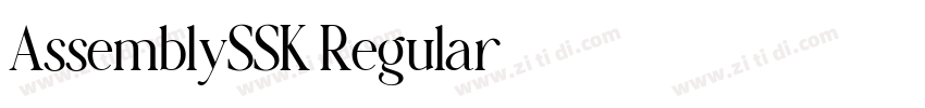 AssemblySSK Regular字体转换 AssemblySSK Regular字体转换